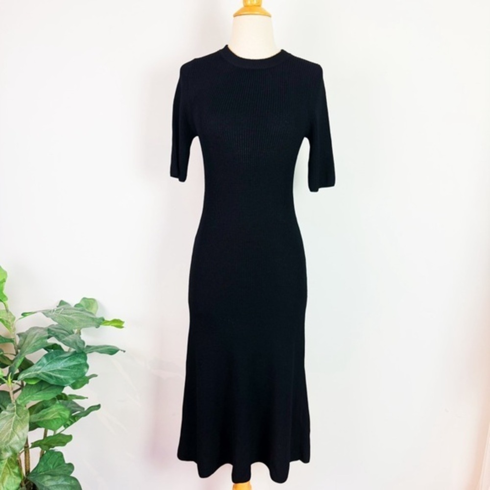 💋Aritzia Wilfred Brotteux luxury yarn black dress size S